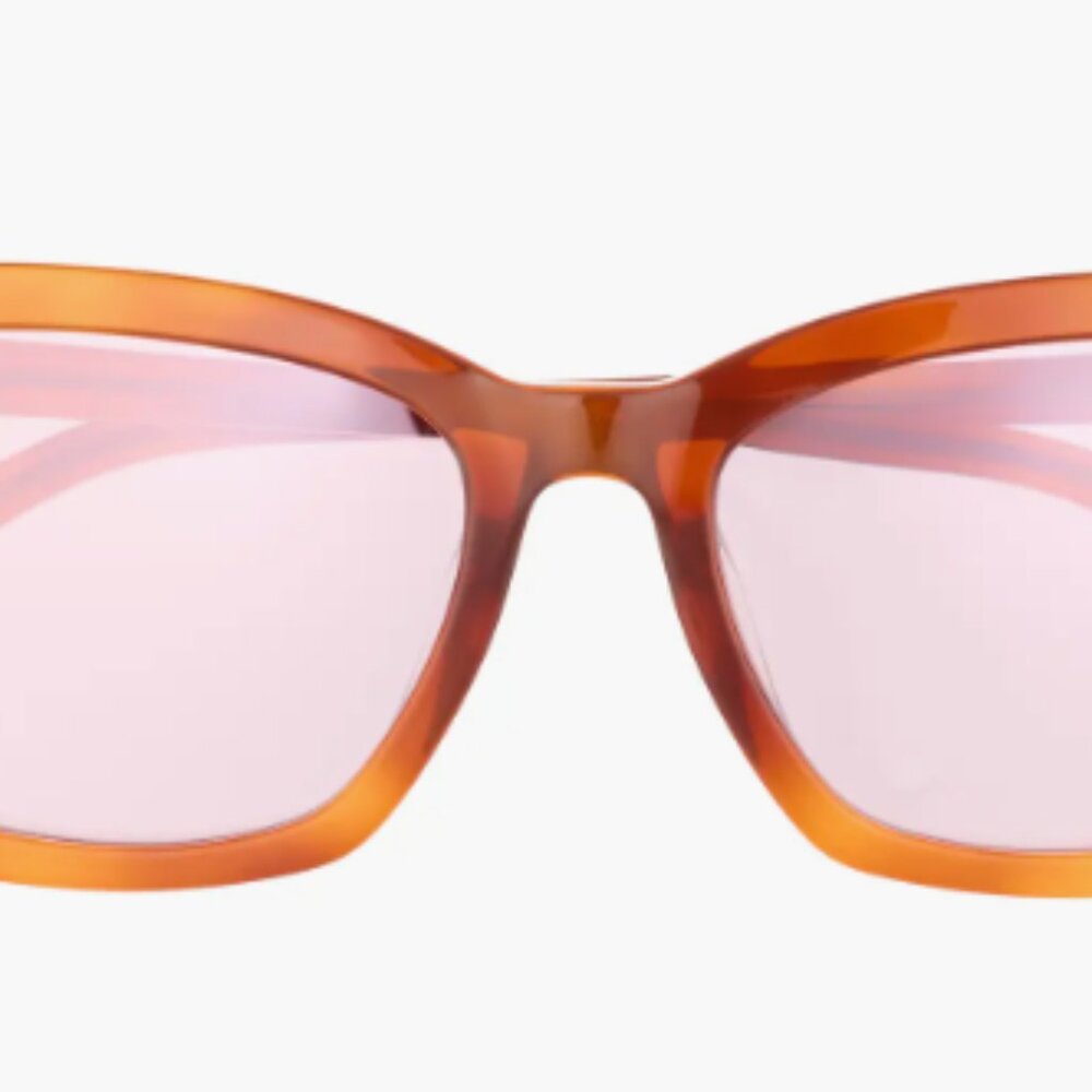 Gucci 55mm Square Sunglasses Havana Violet - Picture 4 of 9